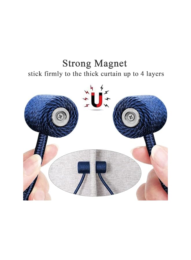 The Bros 5PC Magnetic Curtain Tiebacks Clips,Window Tie Backs Holders,Decorative Drape Handmade Tie Back for Home Office Decorative  - Image 3