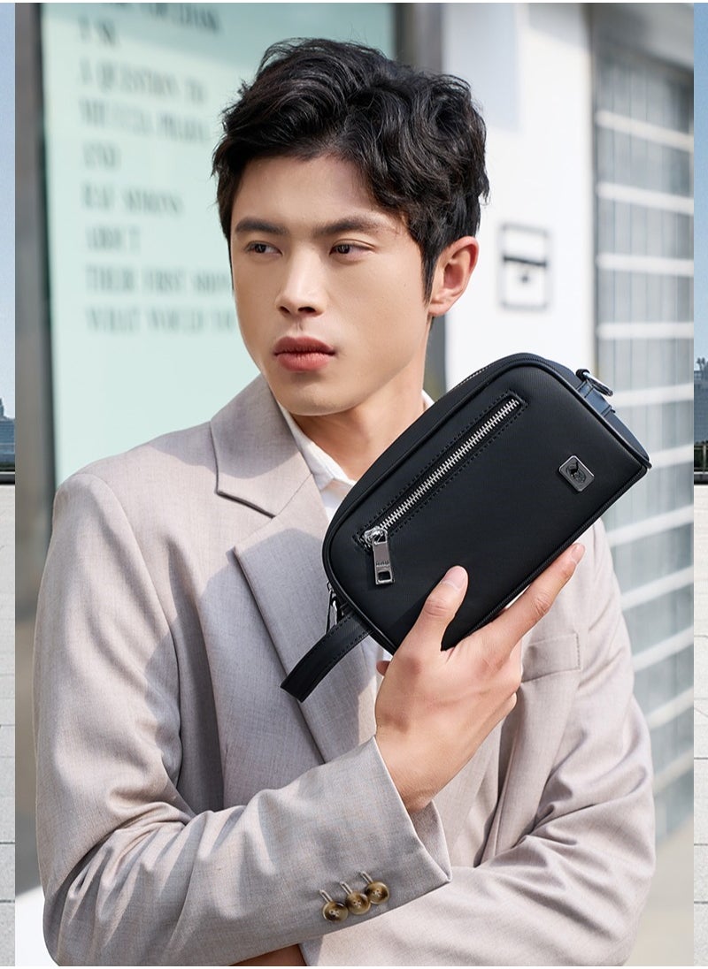 RAHALA 809 Stylish Men’s Handbag Organizer Clutch Crossbody Business Waterproof Pouch For Travel Daily essentials Every Day Carry Bag - Black  - Image 2