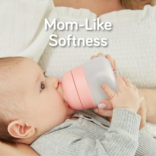 NANOBÉBÉ Nanobebe Flexy Silicone Baby Bottle, Anti-Colic, Natural Feel, Non-Collapsing Nipple, Non-Tip Stable Base, Easy to Clean 2-Pack, Sage, 5 oz - Image 3