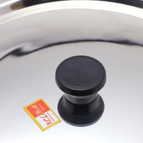 KCL Stainless Steel Ciba Tope Lids with Knob - 1 Unit - Diameter - 21.5cm Kadhai Handi Cover - Image 5