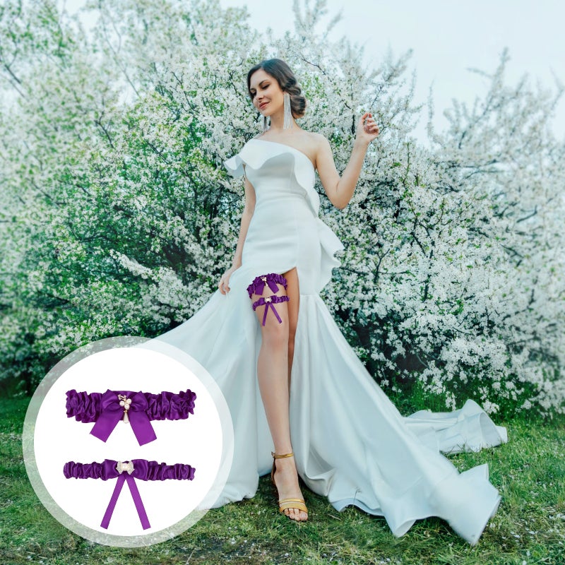 2pcs Wedding Belt Decorative Bride Leg Set Wedding Bands - Image 2