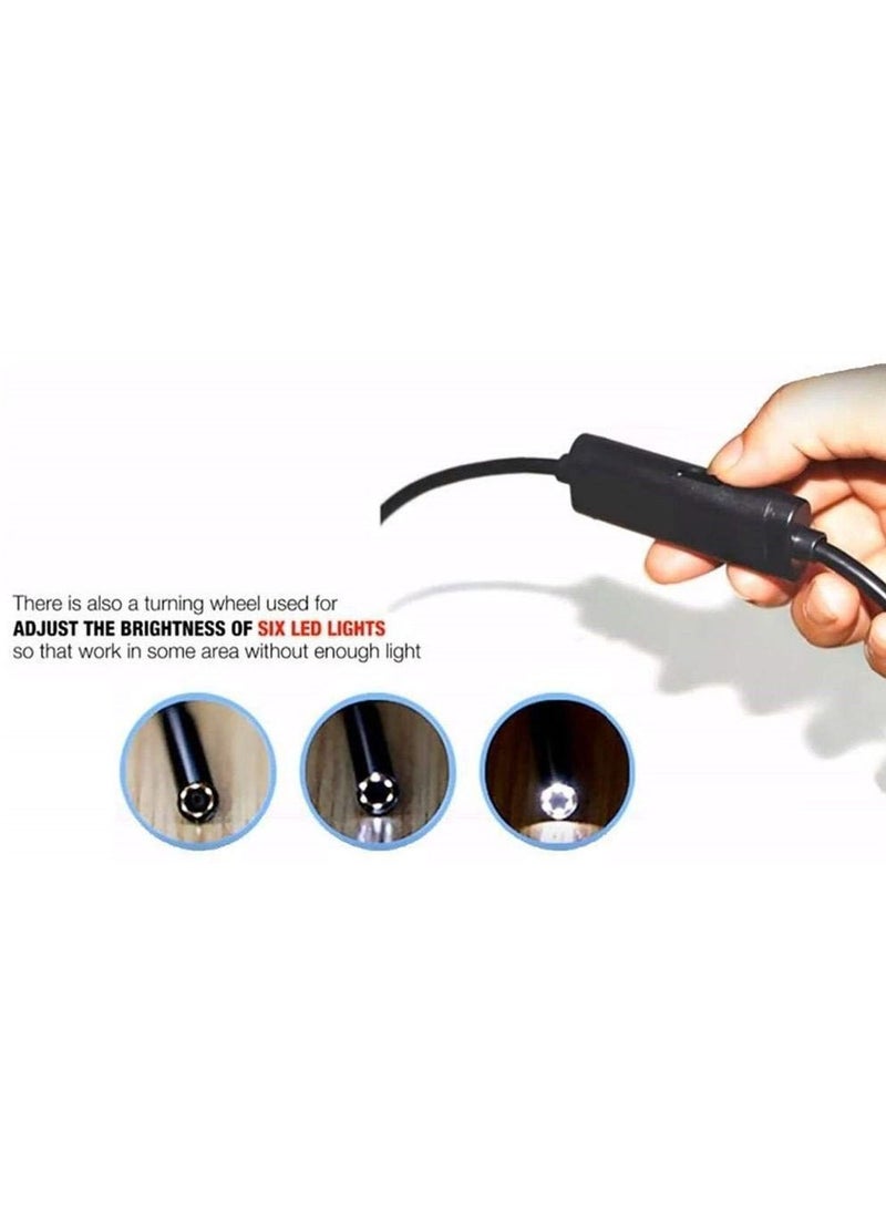 Android Endoscope Waterproof Snake Borescope USB Inspection Camera 2 Meter