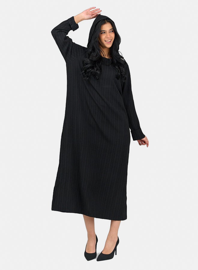 Clue Self Pattern Hooded Dress  - Image 2