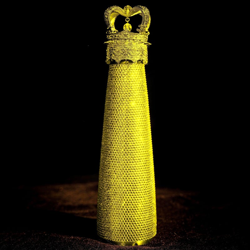 Buyso Gold Bling Water Bottle Rhinestone Gold Rhinestone Diamond Water Bottle Reusable Insulated Stainless Steel Bling Premium Aesthetic Gift - Image 3