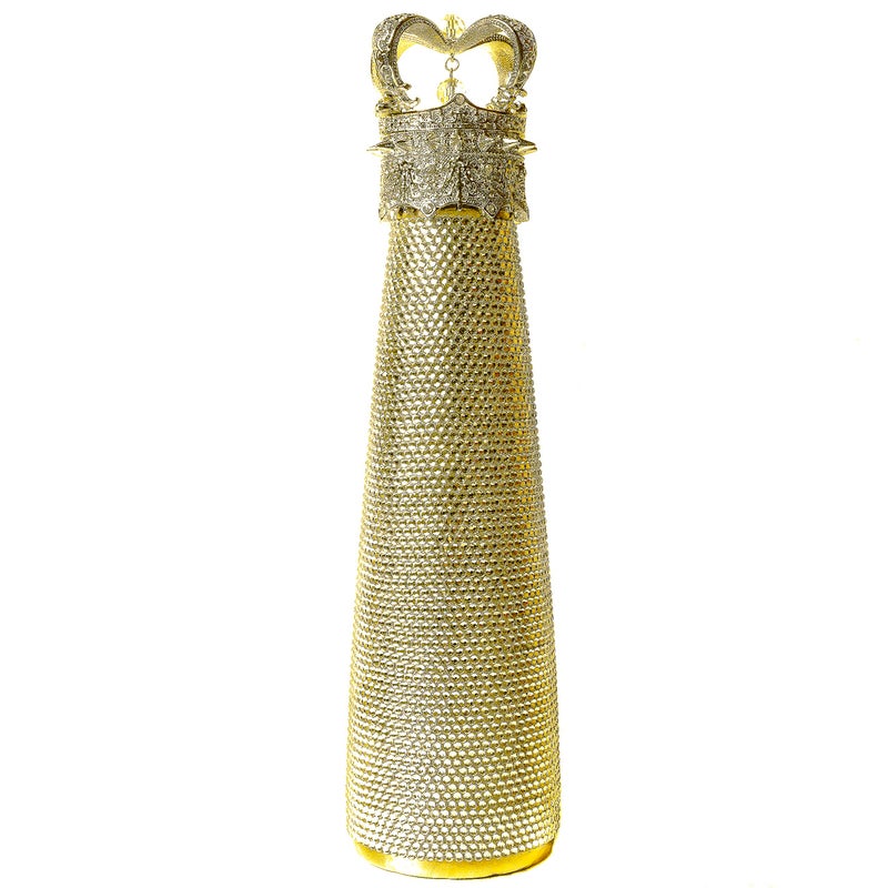 Buyso Gold Bling Water Bottle Rhinestone Gold Rhinestone Diamond Water Bottle Reusable Insulated Stainless Steel Bling Premium Aesthetic Gift - Image 5