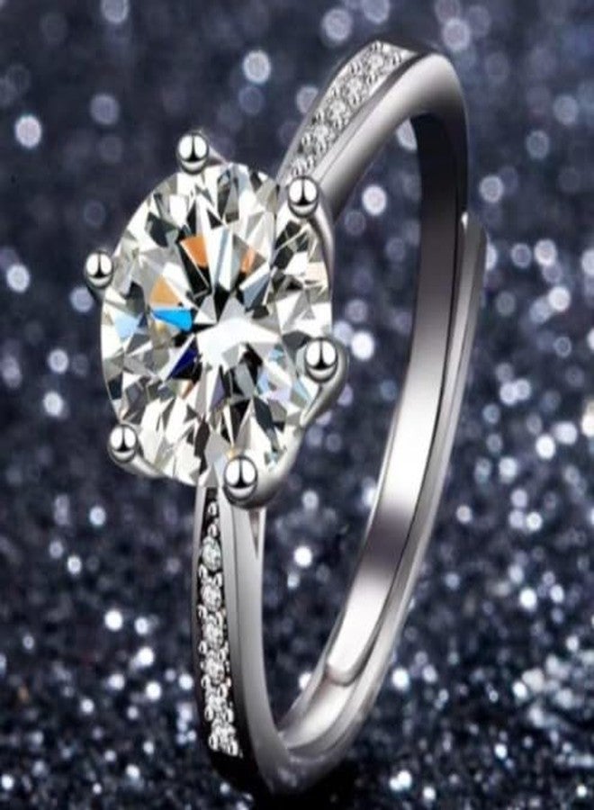 SALTY Anti Tarnish Luster Promise Finger Ring for Women | Adjustable Fancy Jewellery Design | Latest Fashion Accessories for Girls | Minimal Jewelry | Ideal for Gifting | Marriage, Birthday | Gift for Valentine Day - Image 4