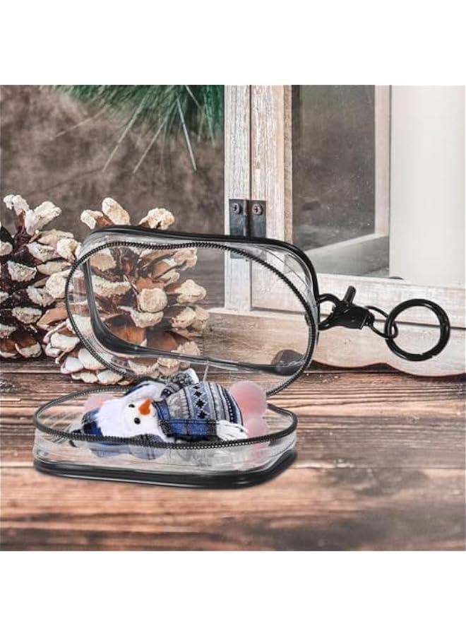 Generic 2 Sets three-dimensional storage rack doll bag key chain Toy Display Holder Keychain Clear Figure Doll Display Container artwork Model Case baby bag Clear Figure Doll Bag - Image 3