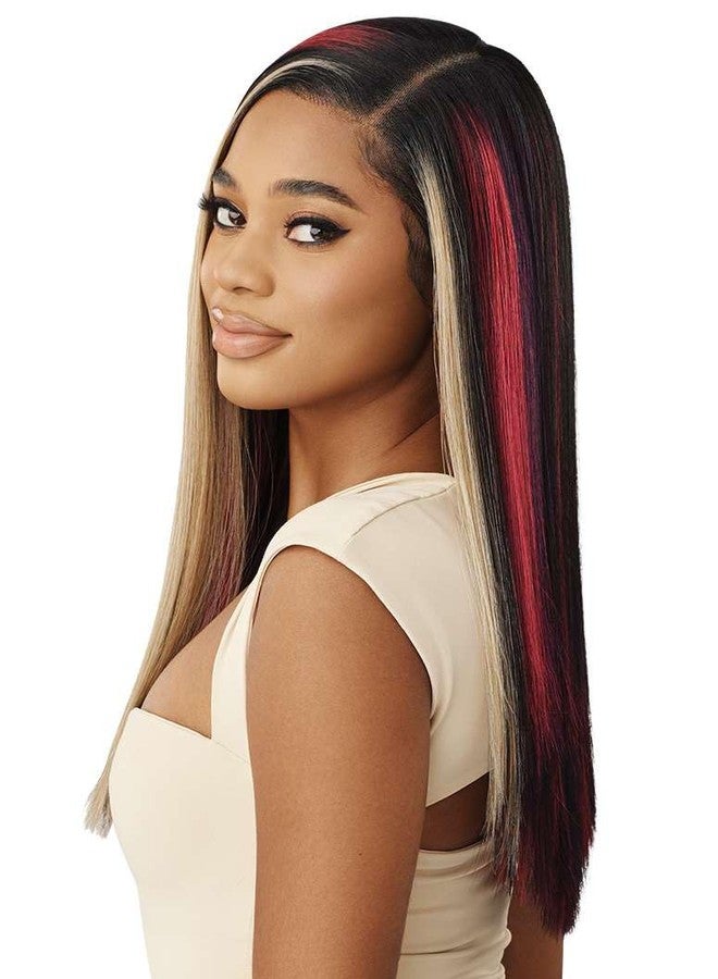 Outre Lace Front Wig - Perfect Hair Line - Swoop Series Y-Part 207 (DR LILAC PINK) - Image 4