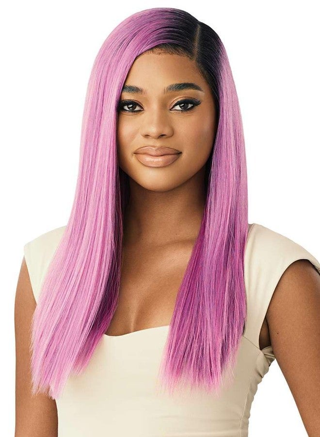 Outre Lace Front Wig - Perfect Hair Line - Swoop Series Y-Part 207 (DR LILAC PINK) - Image 3