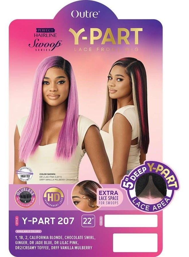 Outre Lace Front Wig - Perfect Hair Line - Swoop Series Y-Part 207 (DR LILAC PINK) - Image 2