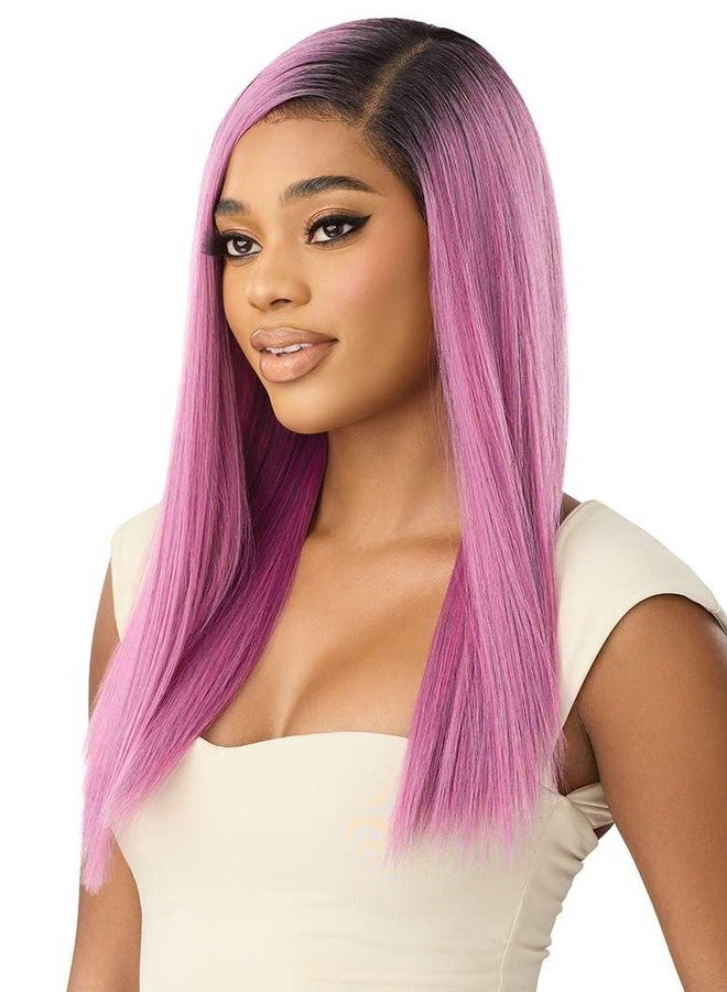 Outre Lace Front Wig - Perfect Hair Line - Swoop Series Y-Part 207 (DR LILAC PINK) - Image 5