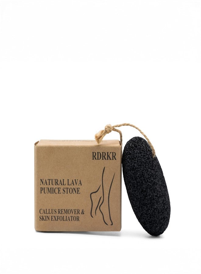 RDRKR Pumice Stone Foot and Hand Scrubber - Natural Lava Stone for Callus Remover, Foot Exfoliation, Hand Scrub, Pedicure Tool, Dry Skin Remover, Promote Healthy Foot and Hand Care (Black) - Image 1