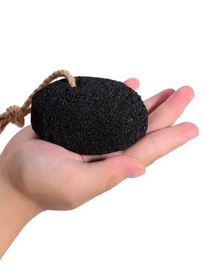 RDRKR Pumice Stone Foot and Hand Scrubber - Natural Lava Stone for Callus Remover, Foot Exfoliation, Hand Scrub, Pedicure Tool, Dry Skin Remover, Promote Healthy Foot and Hand Care (Black) - Image 4