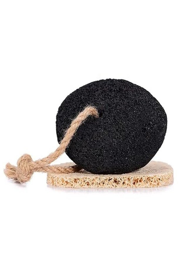 RDRKR Pumice Stone Foot and Hand Scrubber - Natural Lava Stone for Callus Remover, Foot Exfoliation, Hand Scrub, Pedicure Tool, Dry Skin Remover, Promote Healthy Foot and Hand Care (Black) - Image 3