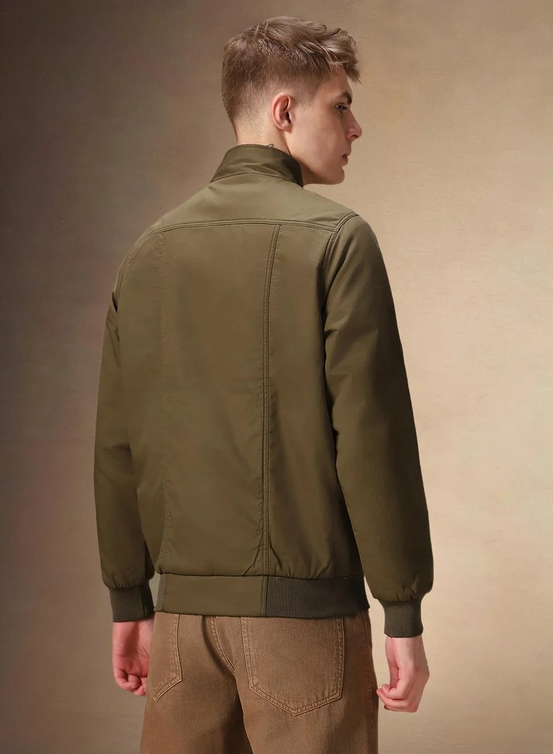 دينيس لينغو جاكيت رجالي بني بوليستر 1% بقصة عادية