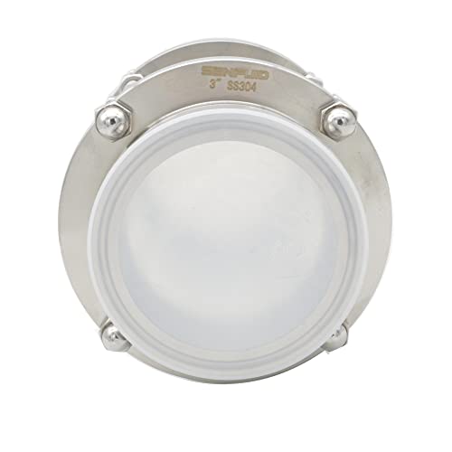 SENFUID Flow Sight Pipe Glass Diopter 3 Inch Ferrule Tri Clamp SUS304 (Flow Pipe OD 76MM) - Image 3
