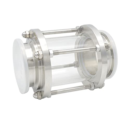 SENFUID Flow Sight Pipe Glass Diopter 3 Inch Ferrule Tri Clamp SUS304 (Flow Pipe OD 76MM) - Image 2