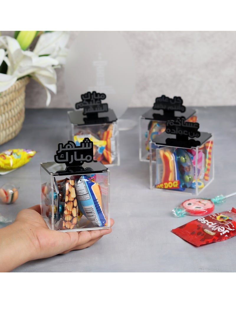 Story Of Candle Box with name, Black cover (empty), transparent kergean distribution 