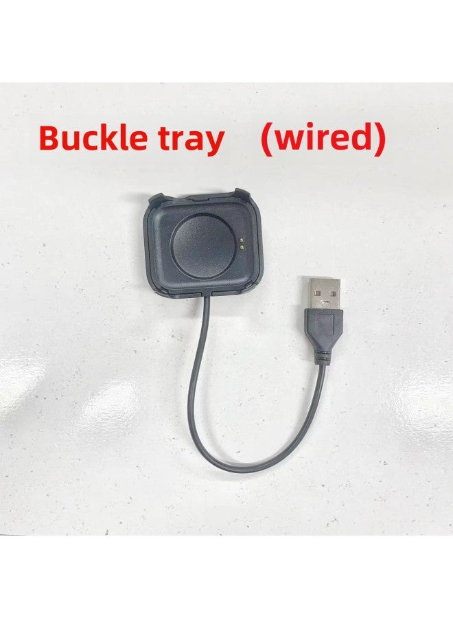 Smart Watch/smart Bracelet Charging Line Wireless Charging/magnetic Attraction/buckle Seat Charging-Color:Snap Holder Charger (wired)  - Image 1