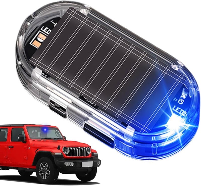Solar Anti Theft Car Warning Light Flashing Blue LED Interior Safety Lamp Security Device - Image 1