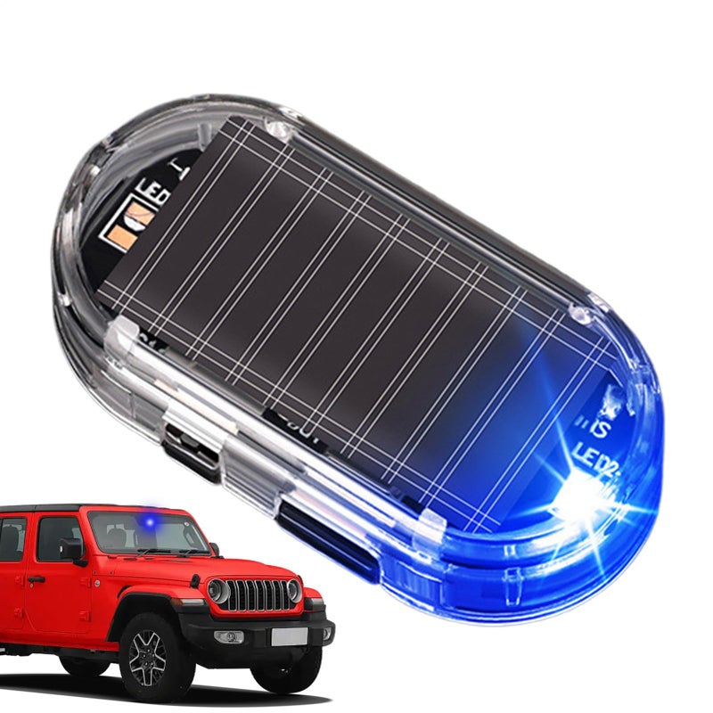 Solar Anti Theft Car Warning Light Flashing Blue LED Interior Safety Lamp Security Device - Image 2