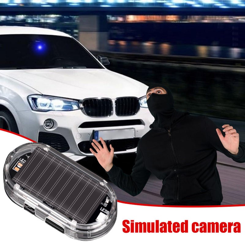Solar Anti Theft Car Warning Light Flashing Blue LED Interior Safety Lamp Security Device - Image 4