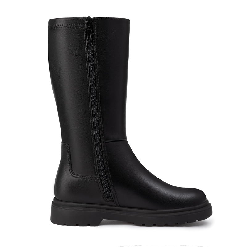 Athlefit Girls Black Knee High Boots Kids Fashion Tall Riding Winter Boots Size 13 Little Kid - Image 4