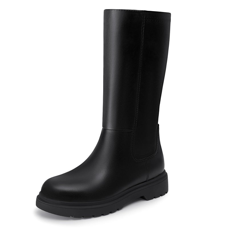 Athlefit Girls Black Knee High Boots Kids Fashion Tall Riding Winter Boots Size 13 Little Kid - Image 1