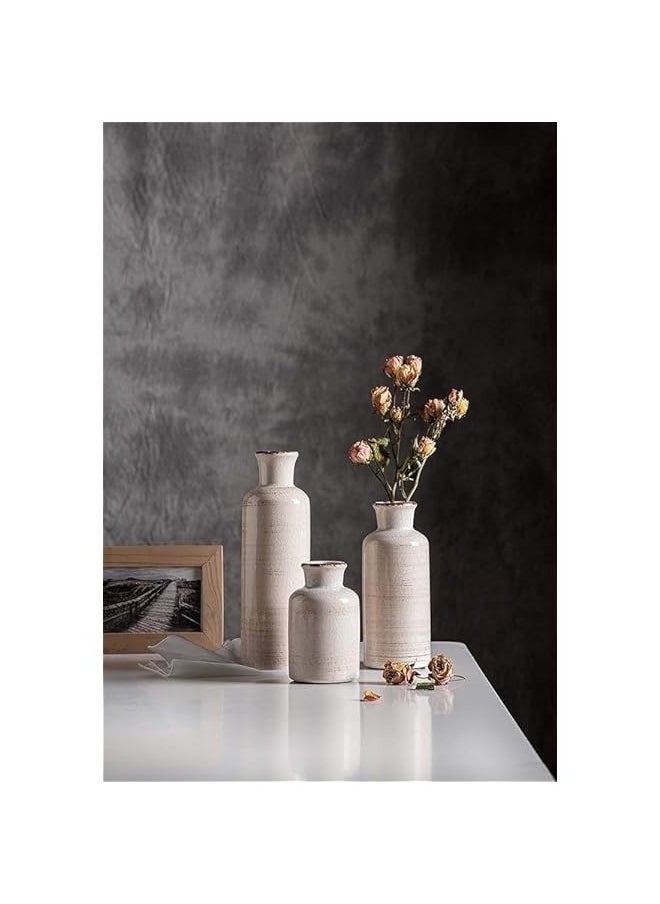 MIXDE White Vase Set - Farmhouse, Aesthetic, Boho Decor for Every Room  - Image 4
