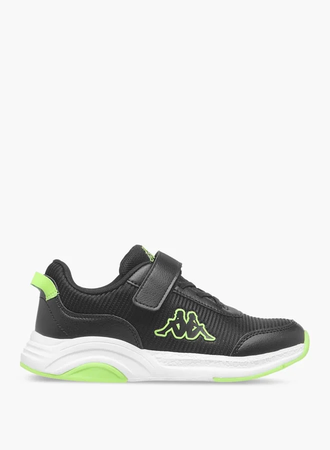 Kappa Boys' Logo Print Sports Shoes With Hook And Loop Closure