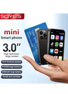 SOYES XS16 Mini 4G LTE Smartphone 3GB RAM 64GB ROM Android 10.0 3" Screen 5MP Camera Dual SIM with Play Store WhatsApp - Purple - pzsku/ZE1CD84896C67FB0657DEZ/45/_/1740489073/c4528a00-2038-4d5f-b405-0540647b7937