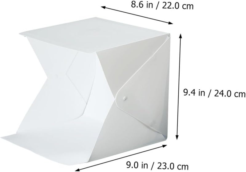 ABOOFAN Portable Mini Photo Light Box Tent with Foldable LED Softbox and 2-Color Backdrops for Product Photography and Small Item Shooting - Image 2