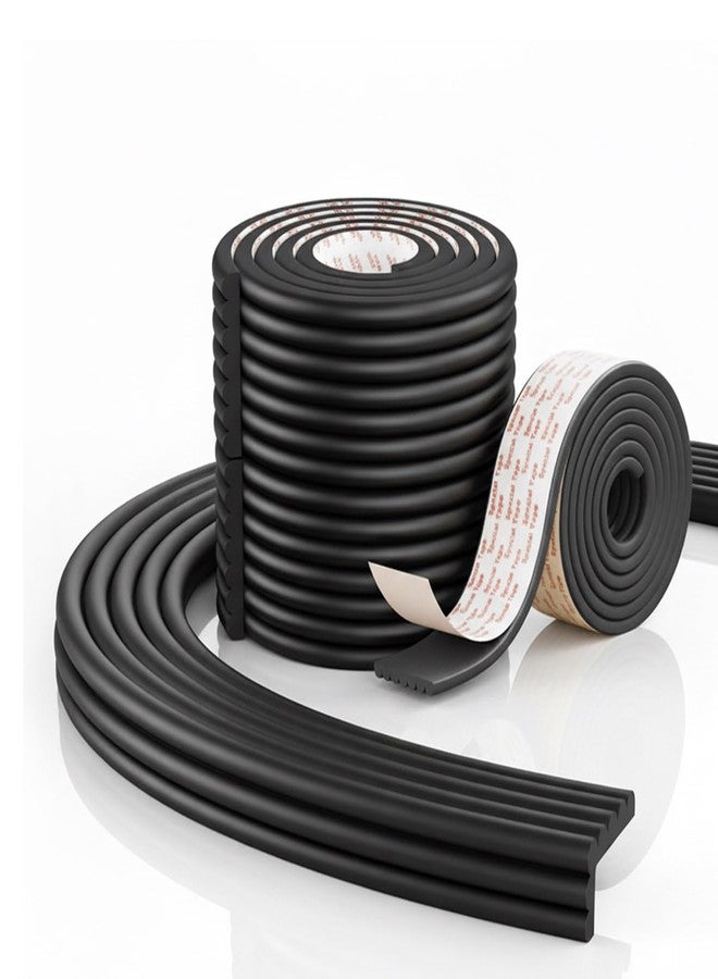 Aetherix Baby Proofing Edge Corner Protector, 6.5 Ft Self - Adhesive Edge Protector for Baby, Soft NBR Rubber Foam Padding, Furniture, Sharp Edge Safety Corner Edge Bumper Guard-Black - Image 1