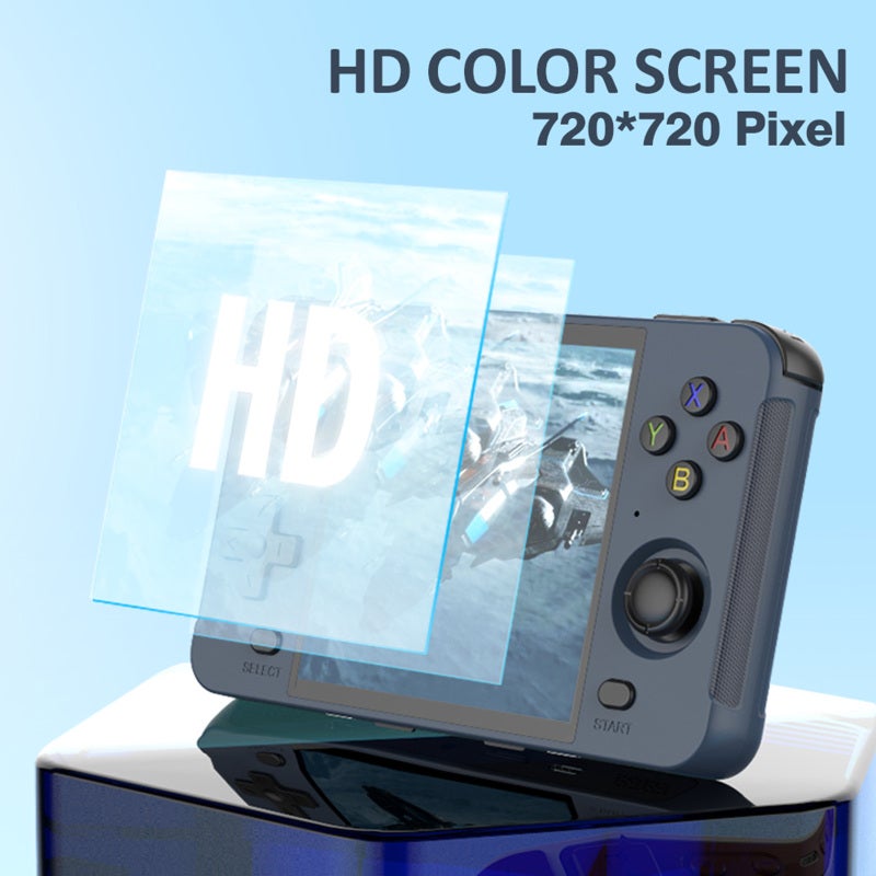 Portable Game Console: Purple 4-Inch IPS 720*720 Screen Dual TF Card Support - WIFI5 Bluetooth-Compatible Retro Game Console for Handheld Gaming, TV Output, Multiplayer Sessions - Image 3
