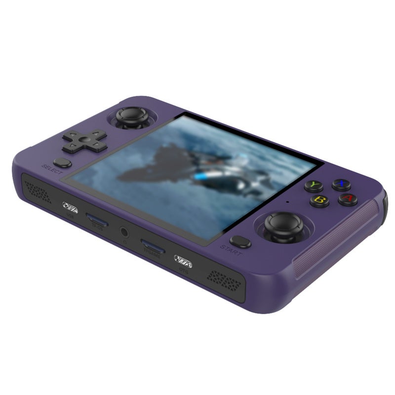 Portable Game Console: Purple 4-Inch IPS 720*720 Screen Dual TF Card Support - WIFI5 Bluetooth-Compatible Retro Game Console for Handheld Gaming, TV Output, Multiplayer Sessions - Image 1