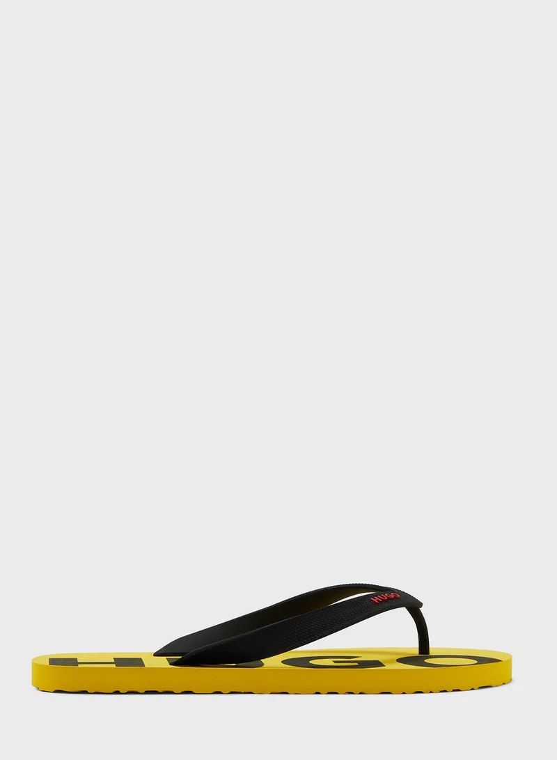HUGO Logo Flip Flops
