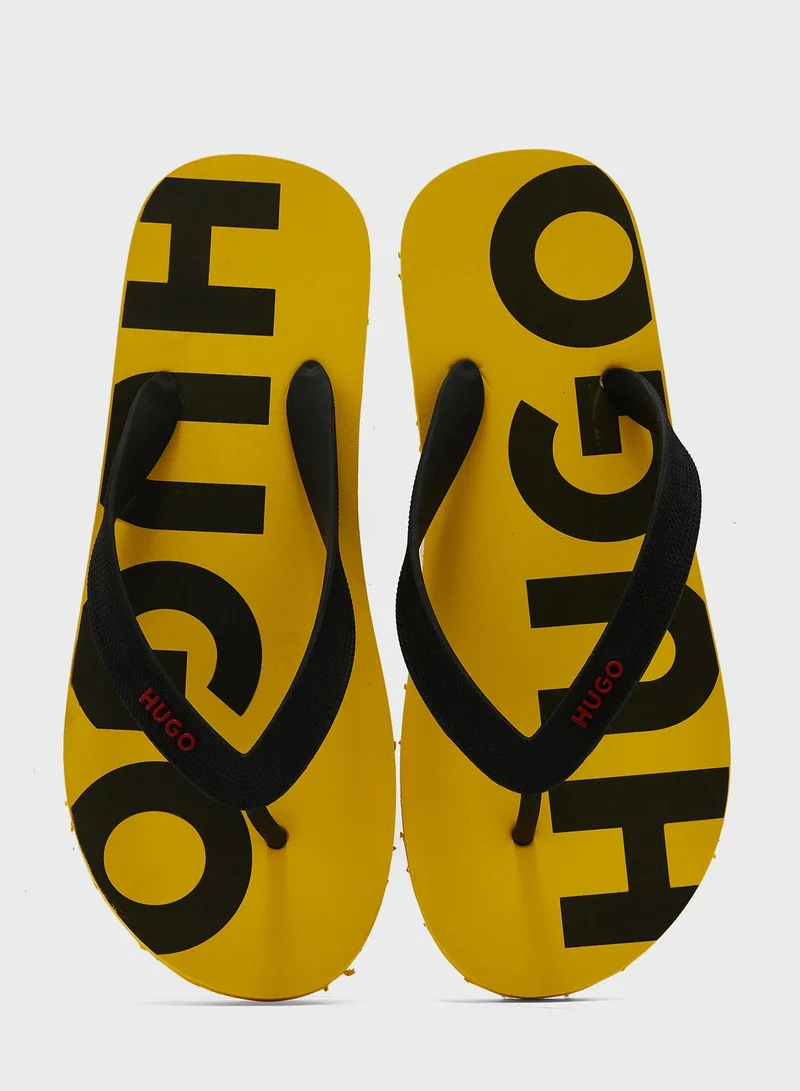 HUGO Logo Flip Flops