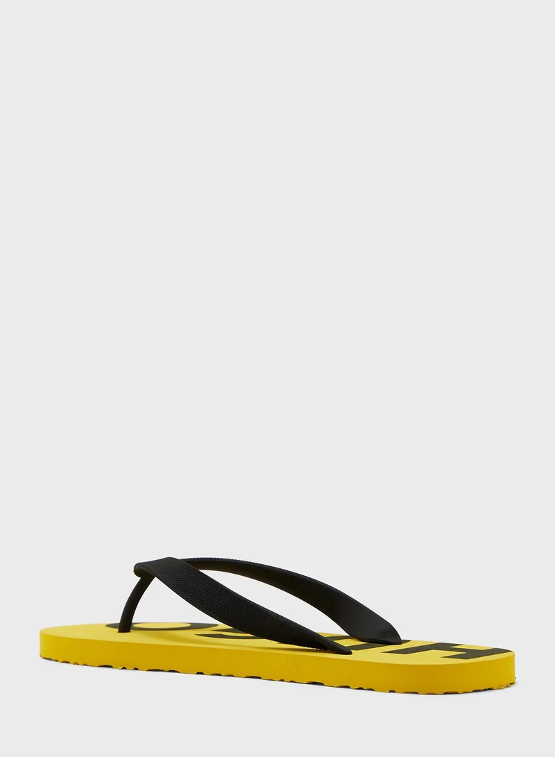 HUGO Logo Flip Flops
