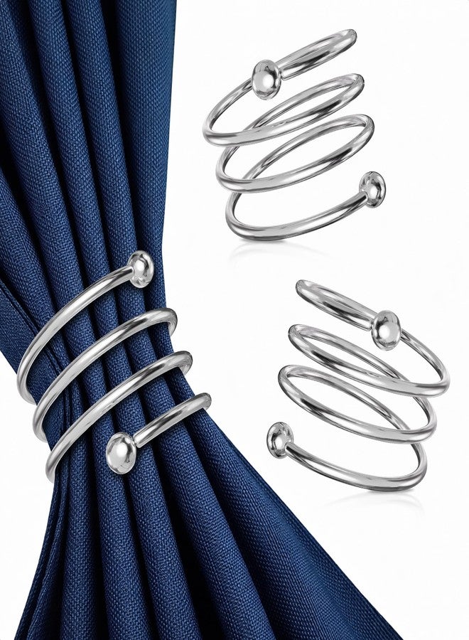 LEGLO Silver Napkin Rings Set of 8 – Elegant Napkin Ring Holders, Sturdy Metal Holiday Table Decor for Weddings, Parties and Family Dinners, Great Kitchen Gifts Idea, Graduation Table Decorations for Events - Image 1
