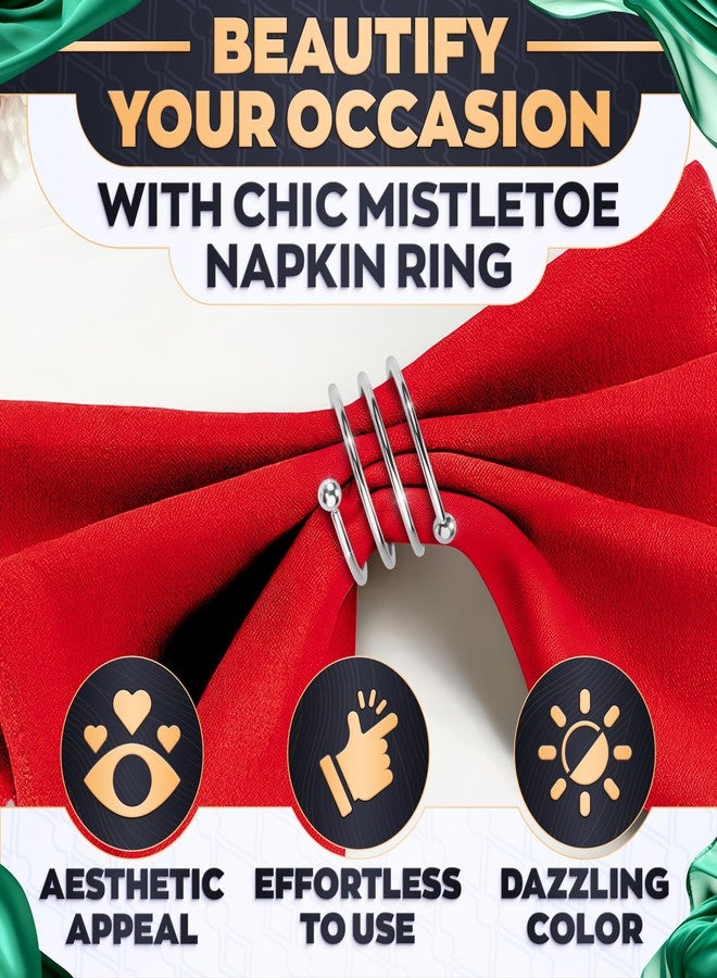 LEGLO Silver Napkin Rings Set of 8 – Elegant Napkin Ring Holders, Sturdy Metal Holiday Table Decor for Weddings, Parties and Family Dinners, Great Kitchen Gifts Idea, Graduation Table Decorations for Events - Image 4