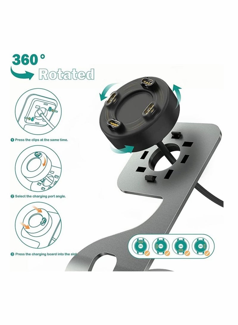 Captaintech Charger Stand Compatible with for Garmin Fenix 7 7S 7X 6 6S 6X Pro 5 5S 5X Plus, Epix 2, for Vivomove 3S, Venu 2 Sq, Approach S10 S60, Replacement Aluminum Charging Stand Dock Station Base Accessories - Image 4