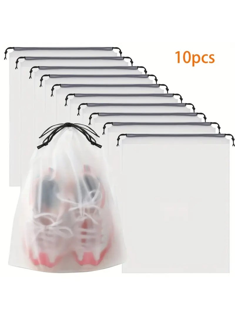 ZedAura 10 Pack Shoe Bags for Travel, Waterproof Travel Shoe Bags for Packing,Large Travel Bag for Shoes, Storage Bags Travel Essentials Men for and Women - Image 1