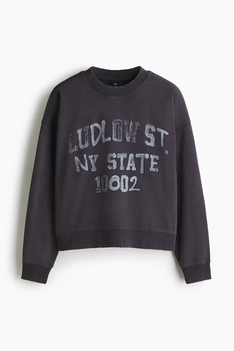 H&M  Oversized Fit Printed sweatshirt for Men | Best Price UAE