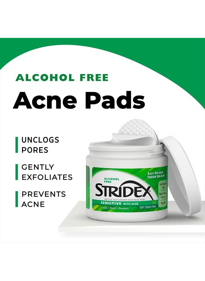 ldreamam - Stridex Medicated Pads, Sensitive, 55 Count - Image 1