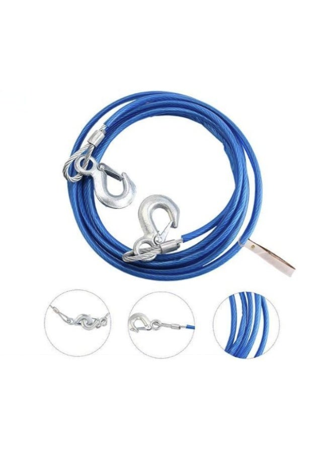Emergency Heavy-Duty Towing Cable with Dual Forged Hooks - Image 4