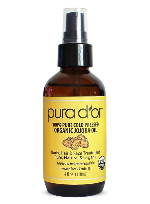 Organic Jojoba Oil 100% Pure Premium Grade Natural Moisturizer: Cold Pressed,Unrefined,Hexane-Free Base Carrier for DIY Skin Care,Hair,Face & Nails