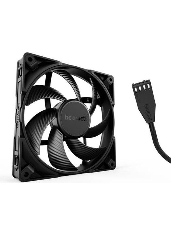 be quiet! مراوح هيكل Silent Wings Pro 4 مقاس 140 مم PWM، 7 شفرات مروحة مُحسَّنة، سرعة المروحة 2400 دورة في الدقيقة، تدفق هواء يصل إلى 165.5 CFM، تقنية محمل FDB، أسود | BL099  - Image 3