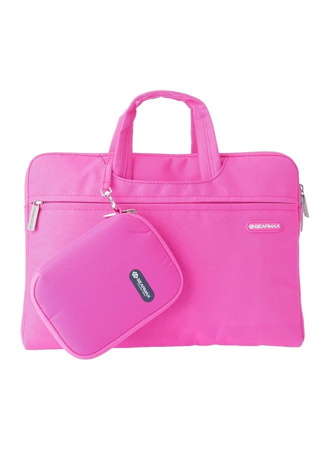 جير ماكس حقيبة Gearmax كامبوس رفيعة مقاومة للماء مصممة لاجهزة اللاب توب والترا بوك مع شنطة للماوس ١٣ انش - وردى - Image 2