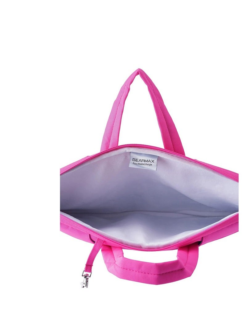 جير ماكس حقيبة Gearmax كامبوس رفيعة مقاومة للماء مصممة لاجهزة اللاب توب والترا بوك مع شنطة للماوس ١٣ انش - وردى - Image 5