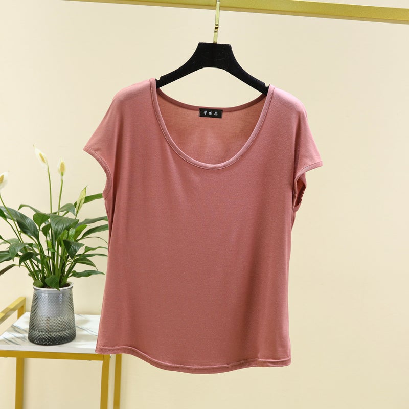 Modal Sleeveless Top Women's Summer Loose Thin Round Neck Inner Base Shirt Large Size All-match T-shirt - Image 5